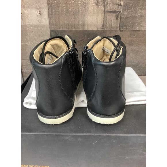 AKID Boys Size 1 Black Leather Jasper Ankle Boots Lace Up Casual Comfort LB14-4 - Picture 4 of 7